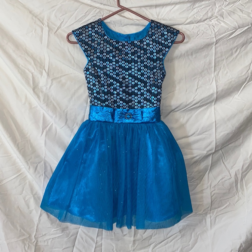 Jona Michelle Sparkly Blue Holiday Dress